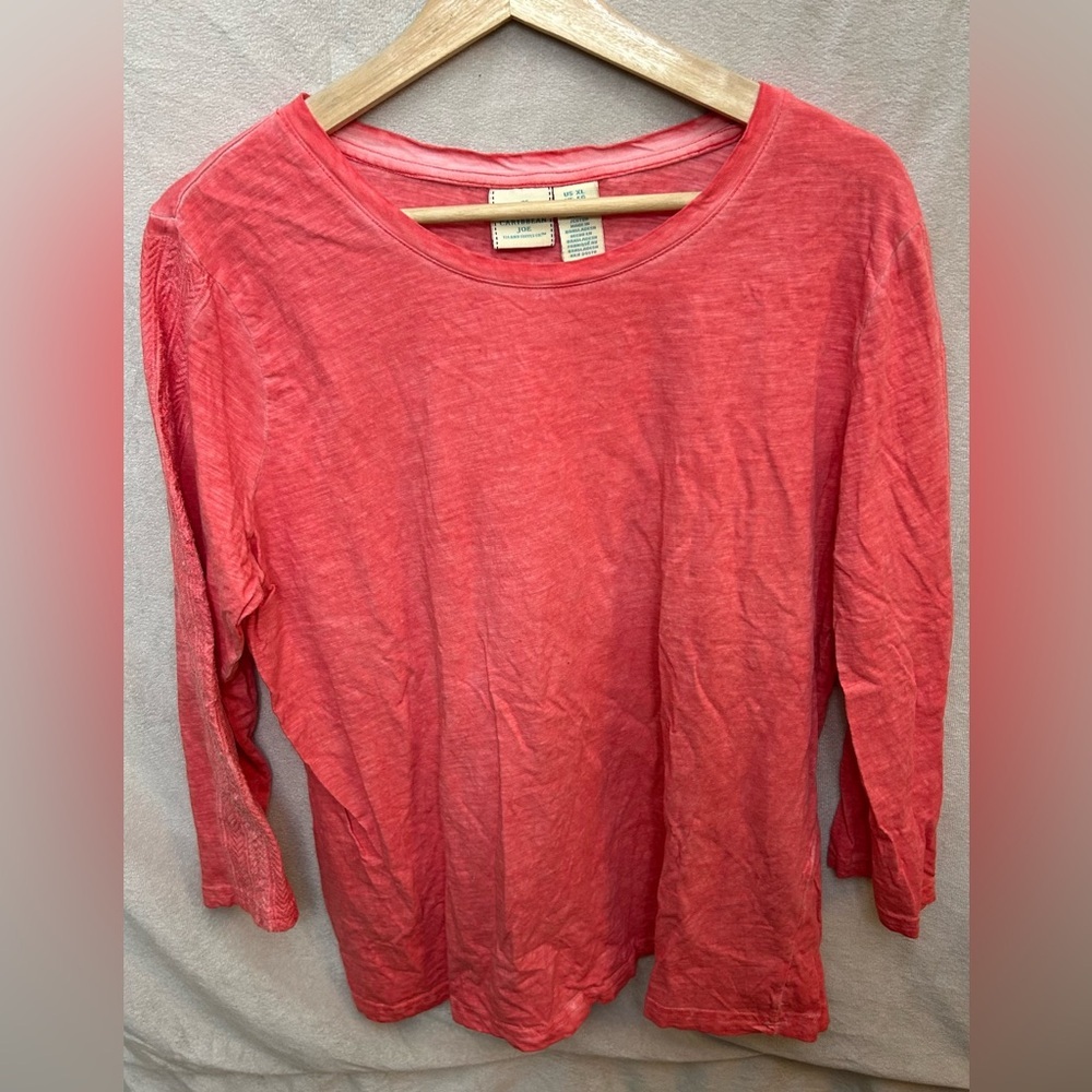 Women's Carribean Joe Long Sleeve Top with sleeve details